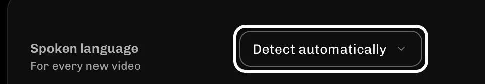 Settings me Spoken language