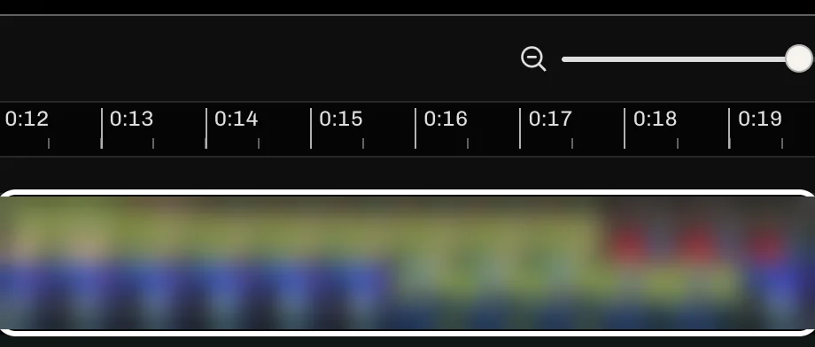 ReelFyre Editor, step 1: Select your clip on the timeline.